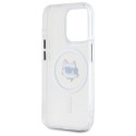 Etui Karl Lagerfeld IML Metal Choupette Head MagSafe na iPhone 15 Pro Max - białe