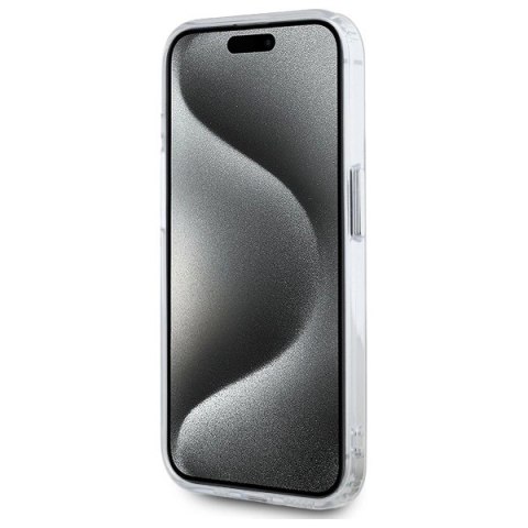 Etui Karl Lagerfeld IML Metal Karl&Choupette Head MagSafe na iPhone 15 Pro Max - białe