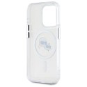 Etui Karl Lagerfeld IML Metal Karl&Choupette Head MagSafe na iPhone 15 Pro Max - białe