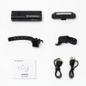 Zestaw lampek rowerowych Wozinsky WSBLB2 przednia (400 lm) USB-C i tylna USB micro - czarny