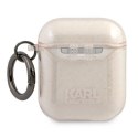 Etui Karl Lagerfeld Glitter Choupette na AirPods 1 / 2 - złote