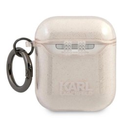 Etui Karl Lagerfeld Glitter Choupette na AirPods 1 / 2 - złote