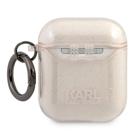 Etui Karl Lagerfeld Glitter Choupette na AirPods 1 / 2 - złote