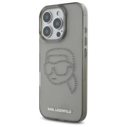 Etui Karl Lagerfeld IML Rhinestones Karl Head na iPhone 16 Pro Max 6.9