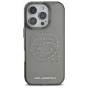 Etui Karl Lagerfeld IML Rhinestones Karl Head na iPhone 16 Pro Max 6.9" - czarne