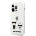 Etui Karl Lagerfeld Karl & Choupette na iPhone 13 Pro Max 6,7" - przezroczyste