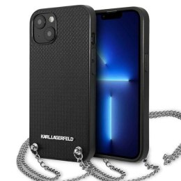 Etui Karl Lagerfeld Leather Textured and Chain na iPhone 13 / 14 / 15 6,1