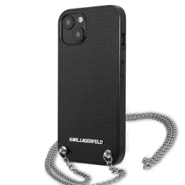Etui Karl Lagerfeld Leather Textured and Chain na iPhone 13 / 14 / 15 6,1