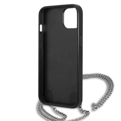 Etui Karl Lagerfeld Leather Textured and Chain na iPhone 13 / 14 / 15 6,1" - czarne