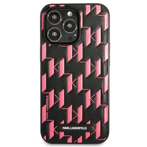 Etui Karl Lagerfeld Monogram Plaque na iPhone 13 Pro Max 6,7" - różowe