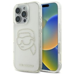 Etui Karl Lagerfeld IML Rhinestones Karl Head na iPhone 16 Pro Max 6.9