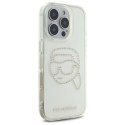 Etui Karl Lagerfeld IML Rhinestones Karl Head na iPhone 16 Pro Max 6.9" - przezroczyste