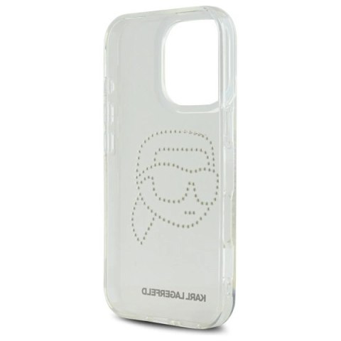 Etui Karl Lagerfeld IML Rhinestones Karl Head na iPhone 16 Pro Max 6.9" - przezroczyste