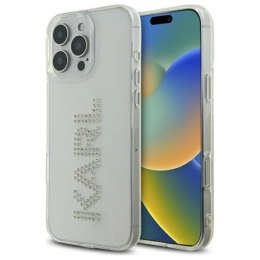 Etui Karl Lagerfeld IML Rhinestones Logo na iPhone 16 Pro Max 6.9