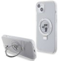 Etui Karl Lagerfeld Ring Stand Karl&Choupettte MagSafe na iPhone 15 Plus / 14 Plus 6.7" - białe