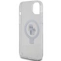 Etui Karl Lagerfeld Ring Stand Karl&Choupettte MagSafe na iPhone 15 Plus / 14 Plus 6.7" - białe
