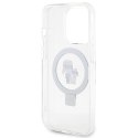Etui Karl Lagerfeld Ring Stand Karl&Choupettte MagSafe na iPhone 15 Pro Max 6.7" - białe