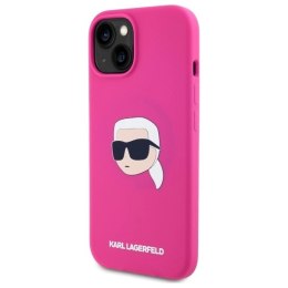 Etui Karl Lagerfeld Silicone Karl Head Print MagSafe na iPhone 15 6.1