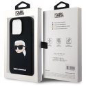 Etui Karl Lagerfeld Silicone Karl Head Print MagSafe na iPhone 15 Pro 6.1" - czarne