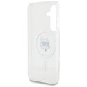 Etui Karl Lagerfeld Button Choupette Head Printed Logo MagSafe Samsung Galaxy S25 Plus biały