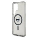 Etui Karl Lagerfeld Button Choupette Head Printed Logo MagSafe Samsung Galaxy S25 Ultra czarny