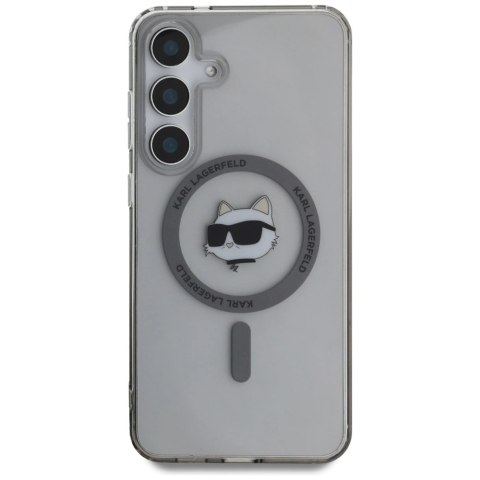 Etui Karl Lagerfeld Button Choupette Head Printed Logo MagSafe Samsung Galaxy S25 czarny