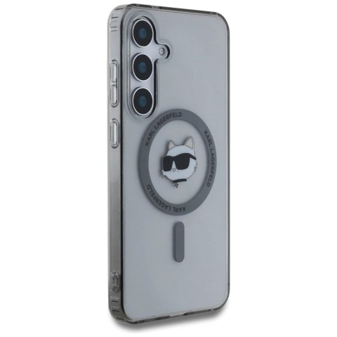 Etui Karl Lagerfeld Button Choupette Head Printed Logo MagSafe Samsung Galaxy S25 czarny