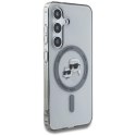 Etui Karl Lagerfeld Button Karl & Choupette Heads Printed Logo MagSafe Samsung Galaxy S25 czarny