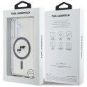 Etui Karl Lagerfeld Button Karl & Choupette Heads Printed Logo MagSafe Samsung Galaxy S25 czarny