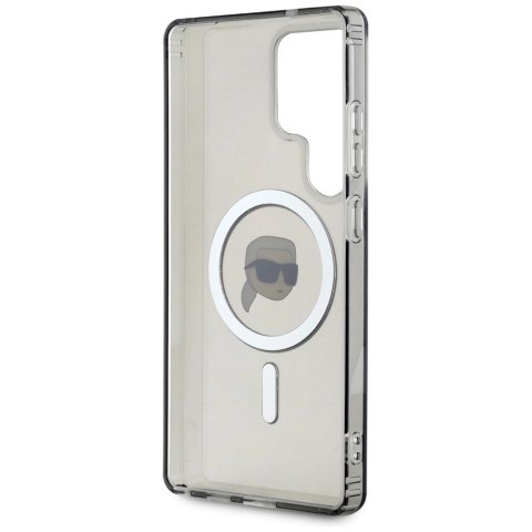 Etui Karl Lagerfeld Button Karl Head Printed Logo MagSafe Samsung Galaxy S25 Ultra czarny