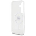 Etui Karl Lagerfeld Button Karl Head Printed Logo MagSafe Samsung Galaxy S25 biały