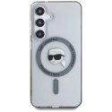 Etui Karl Lagerfeld Button Karl Head Printed Logo MagSafe Samsung Galaxy S25 czarny