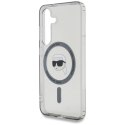 Etui Karl Lagerfeld Button Karl Head Printed Logo MagSafe Samsung Galaxy S25 czarny