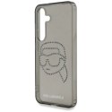 Etui Karl Lagerfeld Rhinestones Karl Head Logo Samsung Galaxy S25 czarny
