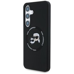 Etui Karl Lagerfeld Silicone Double Heads And Circle MagSafe Samsung Galaxy S25 czarny