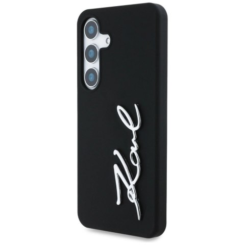 Etui Karl Lagerfeld Silicone Metal Signature Logo Samsung Galaxy S25 czarny