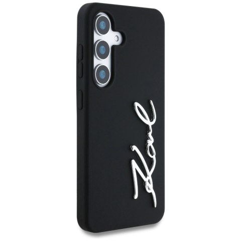 Etui Karl Lagerfeld Silicone Metal Signature Logo Samsung Galaxy S25 czarny