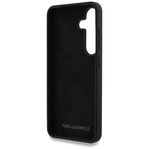Etui Karl Lagerfeld Silicone Metal Signature Logo Samsung Galaxy S25 czarny