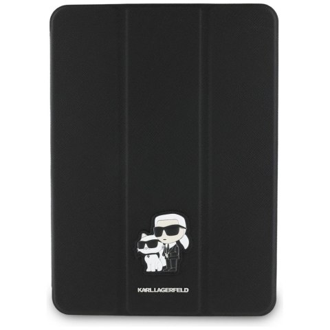 Etui Karl Lagerfeld Saffiano Magnetic Karl & Choupette na iPad Air 11" 2024 Book Cover - czarne