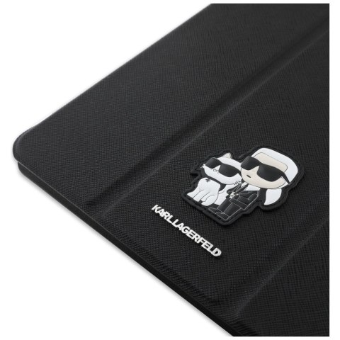 Etui Karl Lagerfeld Saffiano Magnetic Karl & Choupette na iPad Air 13" 2024 Book Cover - czarne