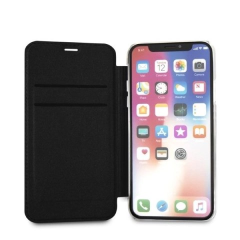 Etui Karl Lagerfeld Signature Glitter na iPhone X / Xs - czarne