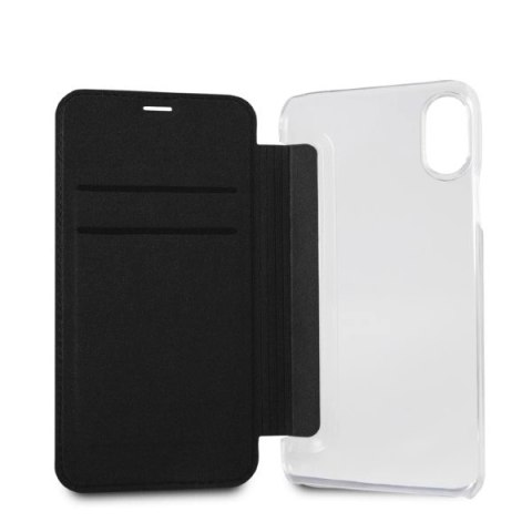 Etui Karl Lagerfeld Signature Glitter na iPhone X / Xs - czarne