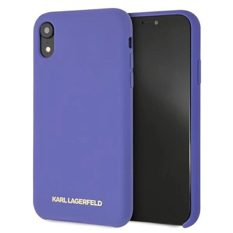 Etui Karl Lagerfeld Silicone na iPhone Xr - fioletowe