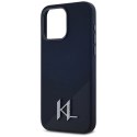 Etui Karl Lagerfeld Silicone Shadow Metal Initial MagSafe do iPhone 15 Pro czarny