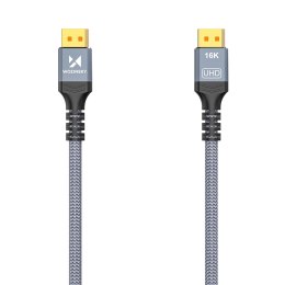 Kabel Wozinsky WPS-16AYL2S DisplayPort 2.1 80 Gb/s 16K@60Hz 8K@120Hz 4K@240Hz HDR HDCP DSC 2m - czarny