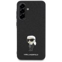 Etui Karl Lagerfeld Fixed Glitter Ikonik Logo Metal Pin na Samsung Galaxy A56 - czarne