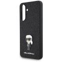 Etui Karl Lagerfeld Fixed Glitter Ikonik Logo Metal Pin na Samsung Galaxy A56 - czarne