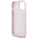 Etui Karl Lagerfeld Silicone Karl&Choupette MagSafe na iPhone 15 Plus - różowe