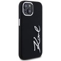 Etui Karl Lagerfeld Silicone Metal Script Logo na iPhone 15 - czarne