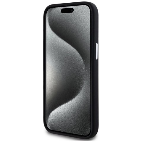 Etui Karl Lagerfeld Silicone Metal Script Logo na iPhone 15 - czarne